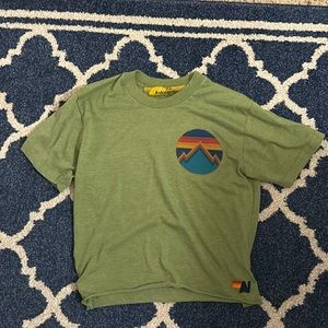 Aviator nation cropped green T-shirt